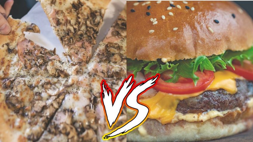 ¿Qué alimento tiene más CALORÍAS, una pizza o una hamburguesa?