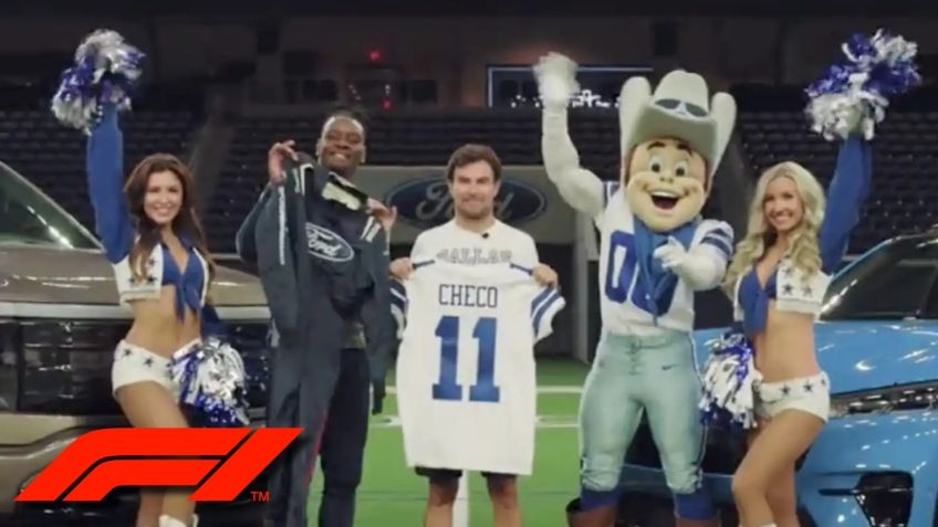 ¿Checo Pérez a la NFL? El piloto mexicano aparece como ‘receptor’ de los Cowboys