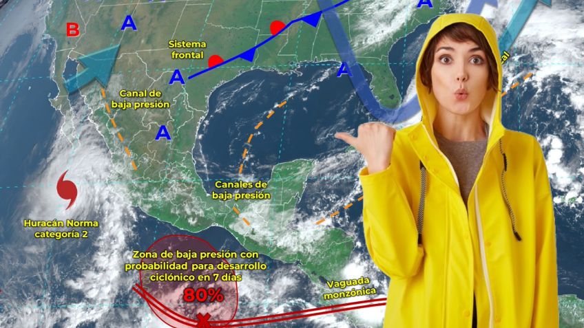 Huracán Norma causará lluvias EXTRAORDINARIAS en este estado HOY 21 de octubre