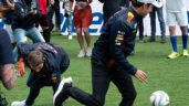 VIDEO muestra a Checo Pérez dándole un baile a Verstappen en el futbol