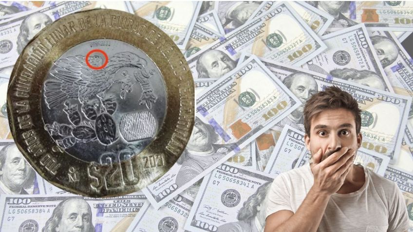 ¿Cuál es el error de impresión de esta moneda de 20 pesos que vale 100 mil pesos en internet?