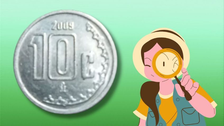 ¿Cuál es el error de acuñación de la moneda de 10 centavos por la que exigen 18 mil pesos?