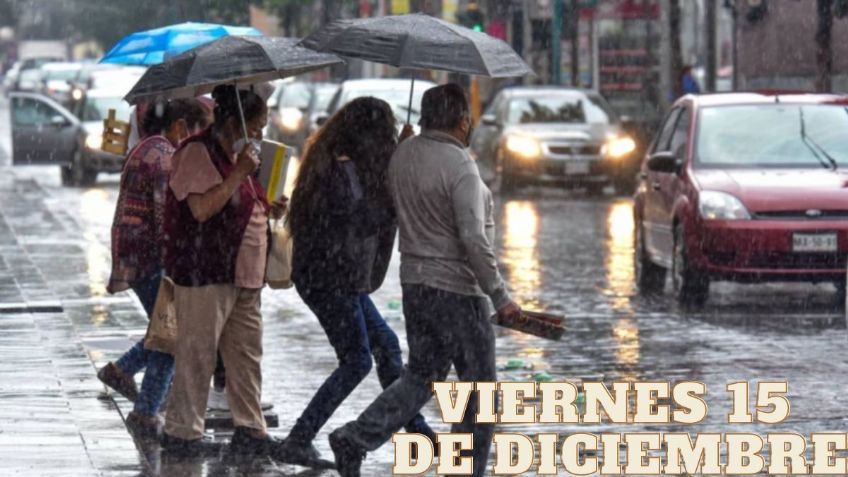 Frente Frío 17 dejará 14 estados con lluvias y heladas hoy viernes 15 de diciembre