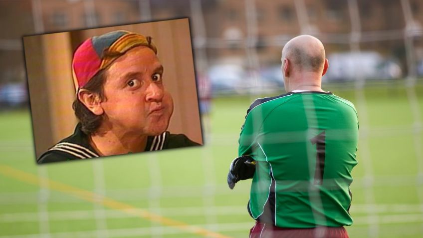 VIDEO: Portero de futbol amateur en CDMX se disfraza de Quico y es la sensación del partido