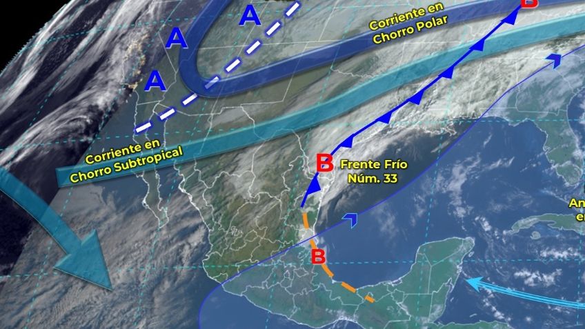 Frente frío 33: estados con LLUVIAS y HELADAS hoy sábado 18 de febrero
