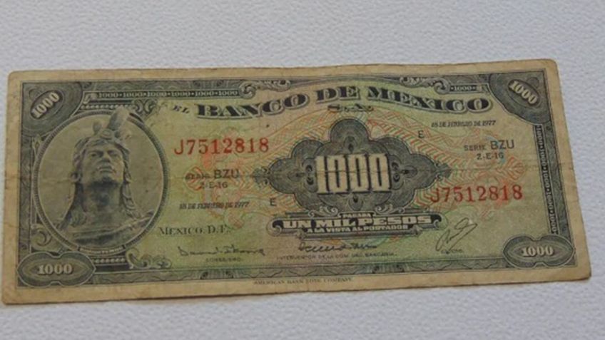 ¿Qué características tiene el billete de 1,000 pesos que se vende por 25 mil? (FOTOS)