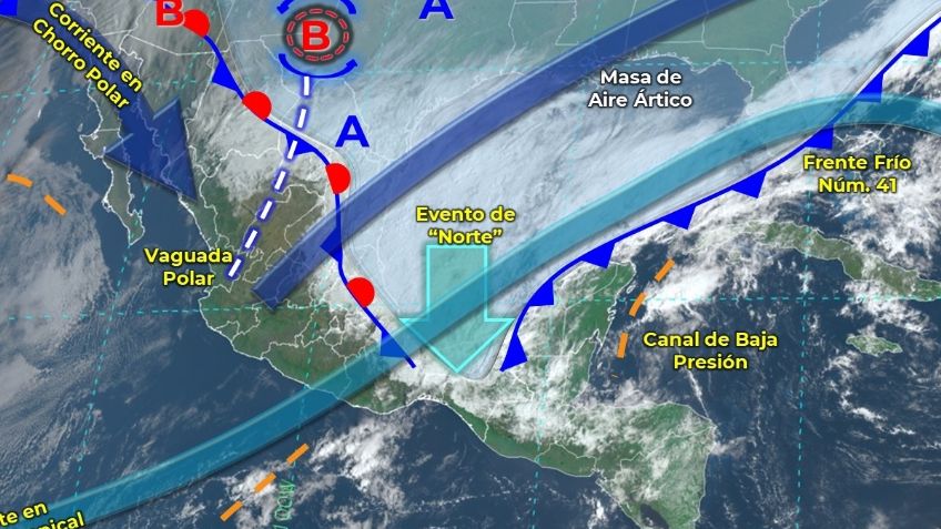 Frente Frío 42: ¿Cuándo llegará a México y qué estados serán afectados con LLUVIAS?