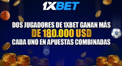 Nuevas ganancias increíbles en 1xBet: Dos afortunados jugadores obtienen más de 180.000 dólares