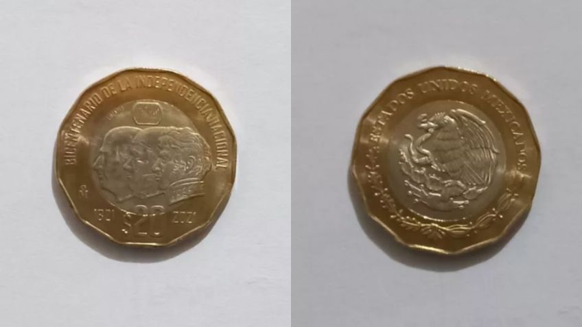 ¿Cuáles son las características de la moneda conmemorativa de 20 pesos que se vende en 500,000?