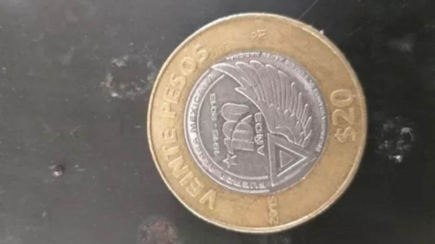 ¿Cuál es la moneda de 20 pesos conmemorativa de la Fuerza Aérea que se vende en 120 mil?
