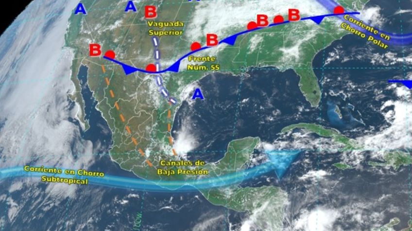 Frente frío 55 se extiende con temperaturas de CERO grados a estos estados el 18 de mayo