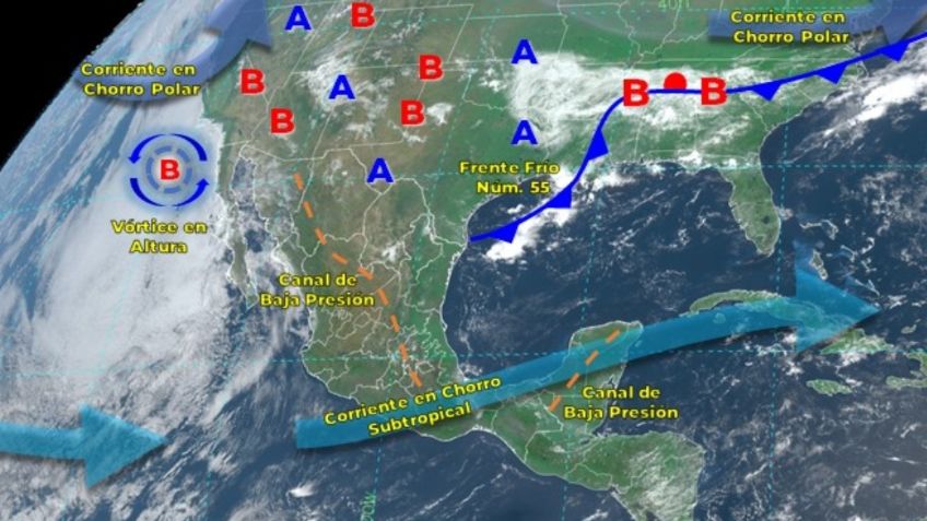 Frente frío 56 se extiende con temperaturas de CERO grados a estos estados el 20 y 21 de mayo