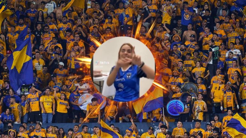 VIDEO: Aficionada de Monterrey se equivoca y hace seña de Libres y Lokos | VIRAL