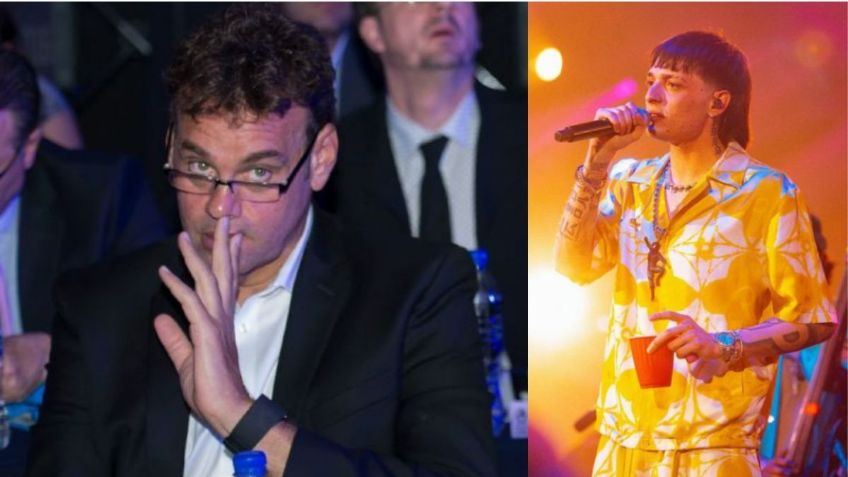 Peso Pluma recibe duras críticas de David Faitelson tras aparición en pelea Canelo vs Ryder