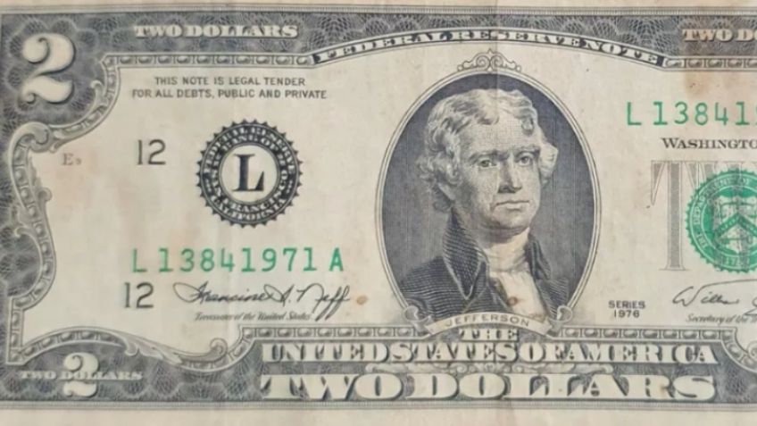 Piden hasta 2,500,000 pesos por este billete de 2 dólares; ¿cómo reconocerlo?