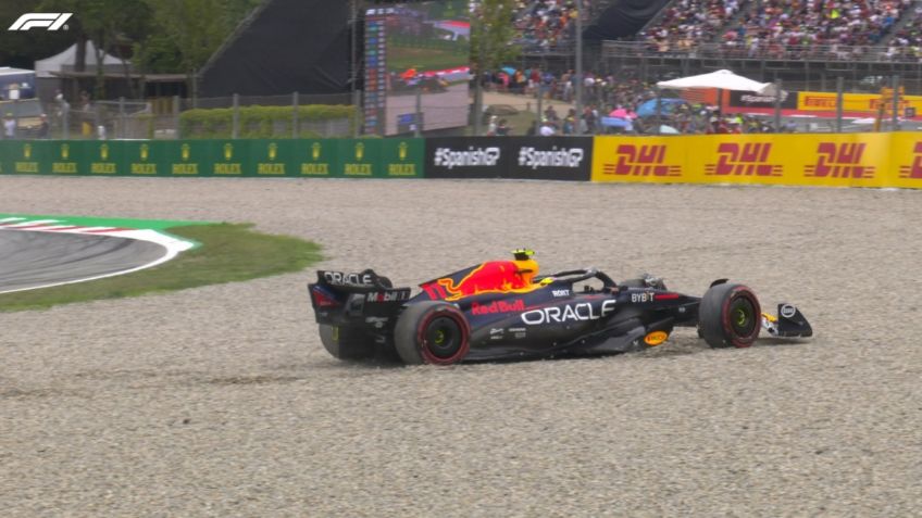 F1: Checo Pérez sufre en el GP de España; MEMES se burlan de su despiste