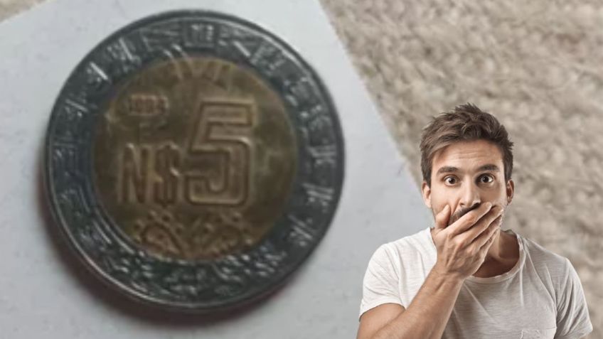 Esta es la moneda de 5 pesos que se vende en 10 mil pesos en internet; ¿la tienes en casa?