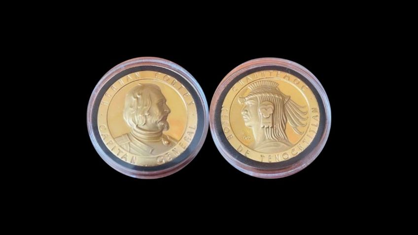 Rara moneda de ORO con Hernán Cortés se vende por 72 mil pesos | Características