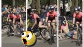 VIDEO VIRAL | Ciclista sufre aparatoso ACCIDENTE por culpa de su compañera