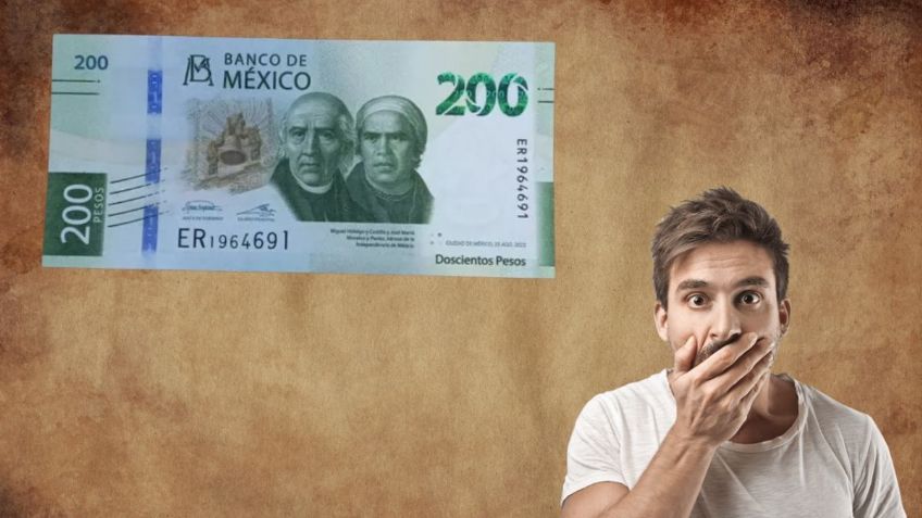 Exigen 200 mil pesos por este billete de 200 pesos gracias a su número de serie