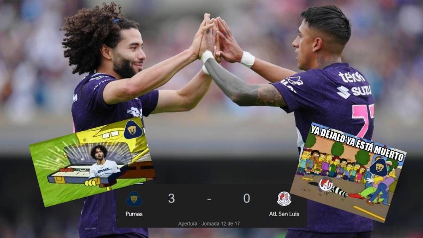 Los MEMES se rinden ante Chino Huerta tras anotar doblete en la goleada de Pumas sobre San Luis