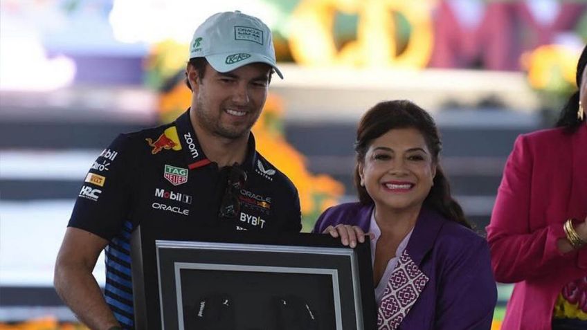 Clara Brugada reconoce la gran trayectoria de Checo Pérez en el marco del GP de México