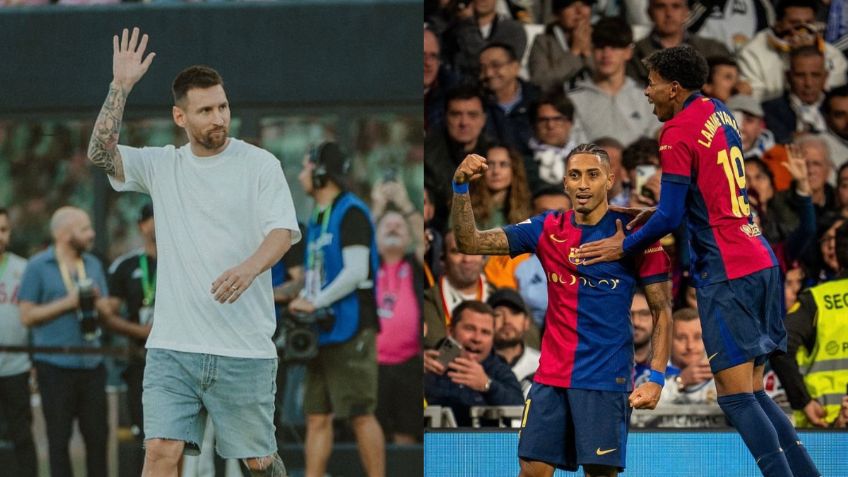 Así celebró Messi la goleada del Barcelona sobre el Real Madrid en el clásico español