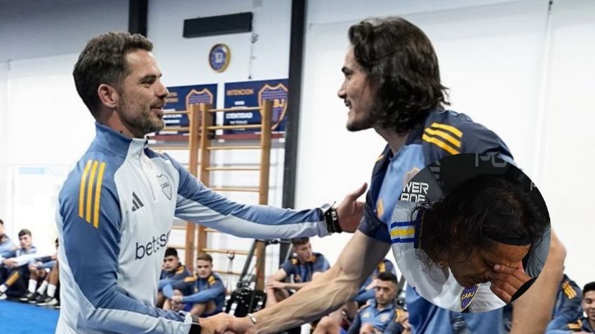 ¿No lo quieren en Boca Juniors? Edinson Cavani le hace el feo a Fernando Gago en pleno partido
