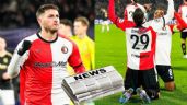 Foto ilustrativa de la nota titulada: Santiago Giménez se gana el respeto del mundo tras la goleada del Feyenoord en Champions League