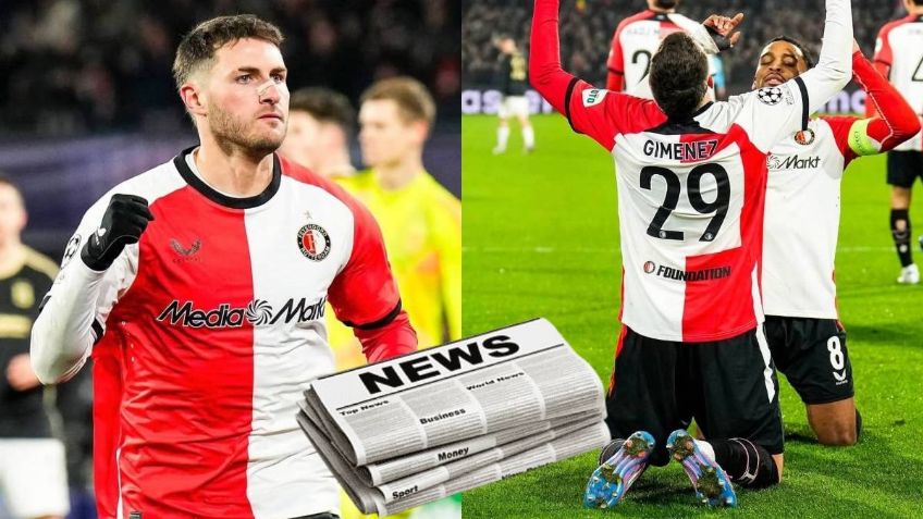 Santiago Giménez se gana el respeto del mundo tras la goleada del Feyenoord en Champions League