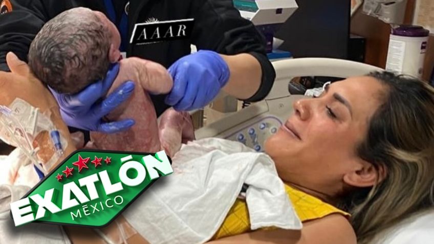Exatlón México: Zudikey Rodríguez da a luz a su hija y Pato Araujo explota de alegría