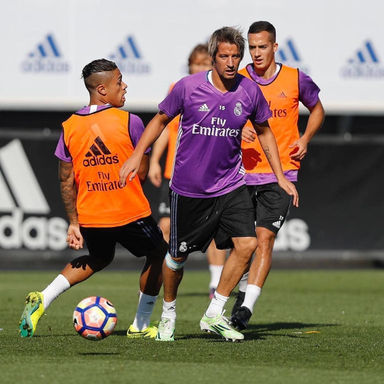 Coentrao durante entrenamiento en el Real Madrid (@fabio_coentrao)