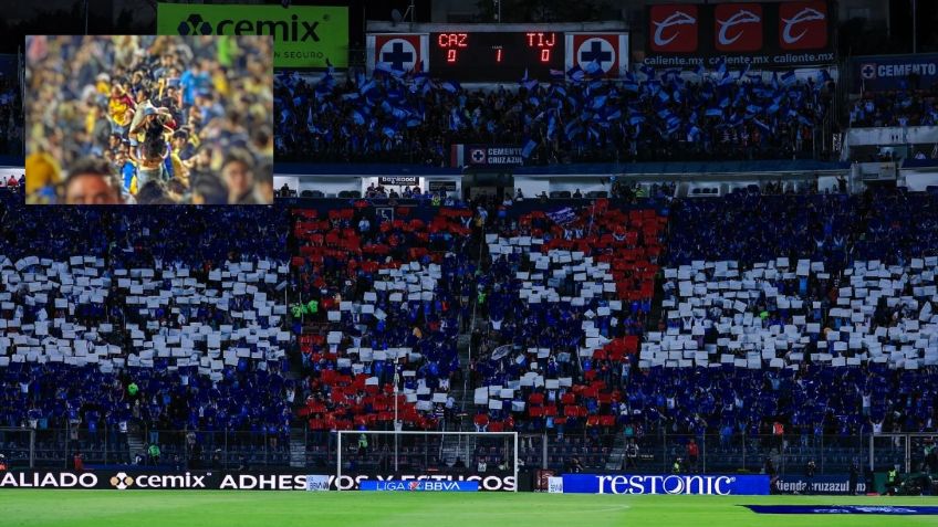 Fanático de Cruz Azul se hace VIRAL tras pedirle matrimonio a su novia en pleno partido ante América