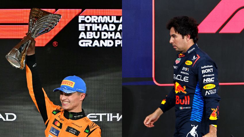 Checo Pérez no termina la carrera y Lando Norris se lleva el título del GP de Abu Dhabi