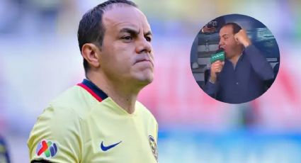 Así festejó Cuauhtémoc Blanco el gol del América junto a David Faitelson