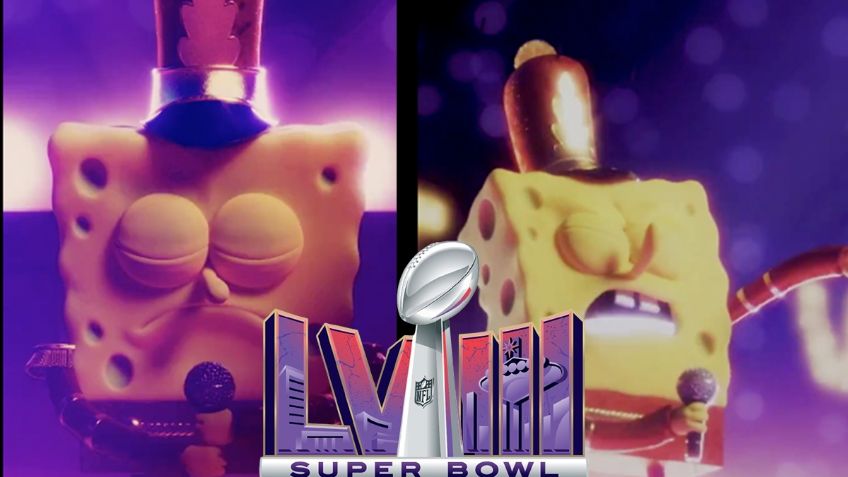 VIDEO: Así fue la HISTÓRICA interpretación de Bob Esponja en el Super Bowl LVIII