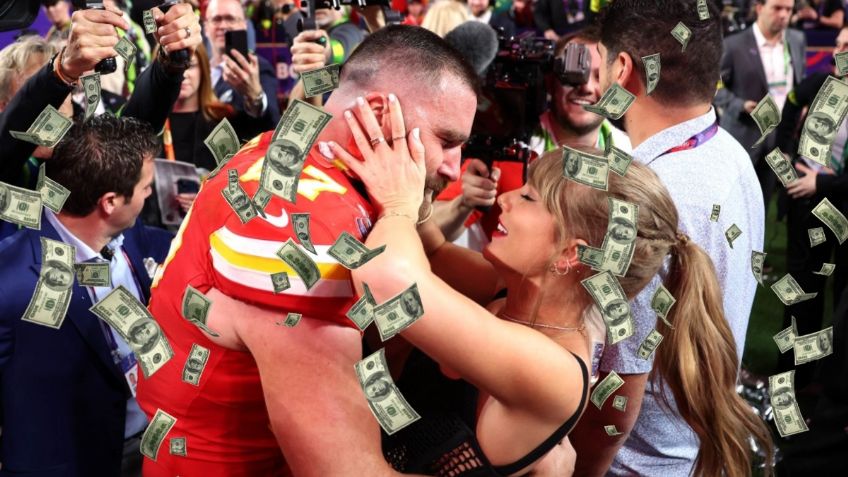 ¿De cuánto es ahora la fortuna de Travis Kelce en comparación con la de Taylor Swift?