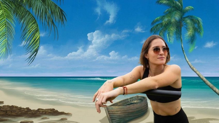 Mati Álvarez celebra su triunfo en Exatlón México con Ana Lago y Nataly Gutierrez desde la playa