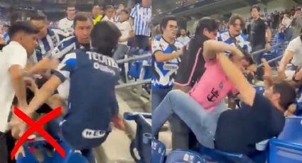 Así fue la FUERTE pelea entre fans regios durante el partido de Rayados vs Inter de Miami | VIDEO