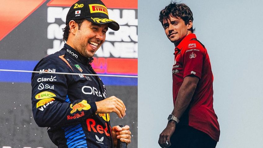 Checo Pérez se la mienta a Leclerc luego de aventarle el auto en práctica del GP de Emilia Romagna | VIDEO