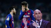 Foto ilustrativa de la nota titulada Rubiales le habría ofrecido a Messi y Piqué 30 millones de la UEFA para compensar su rebaja salarial