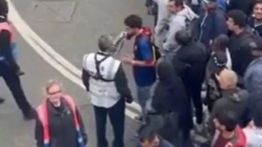 Aficionado del Barcelona es echado de Wembley tras la llegada del Real Madrid | VIDEO