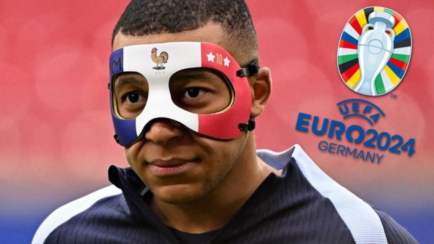Así luce Kylian Mbappé usando la máscara que tendrá que usar tras romperse la nariz en la Eurocopa