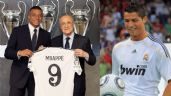Foto ilustrativa de la nota titulada El homenaje de Mbappé a Cristiano Ronaldo; este gesto le copió en su presentación con Real Madrid