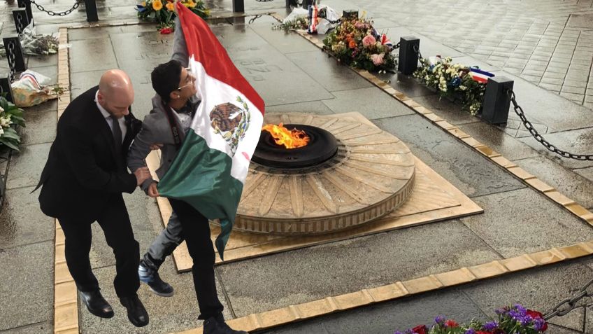 Es mexicano y apagó la llama eterna en París, ¿quién es y qué sanción tuvo?