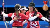 Foto ilustrativa de la nota titulada Alejandra Valencia, Ana Vázquez y Ángela Ruiz se cuelgan histórica medalla de bronce en tiro con arco