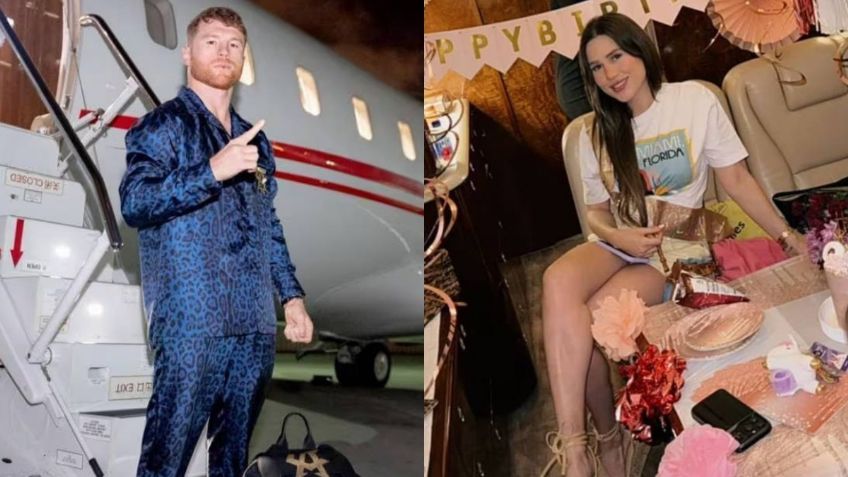 Así luce por dentro el MILLONARIO jet de Canelo Álvarez donde celebró lujosa fiesta para su esposa