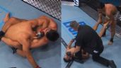 Foto ilustrativa de la nota titulada Jesús Aguilar hace historia en la UFC 305 tras desmayar a su rival con tremenda guillotina | VIDEO