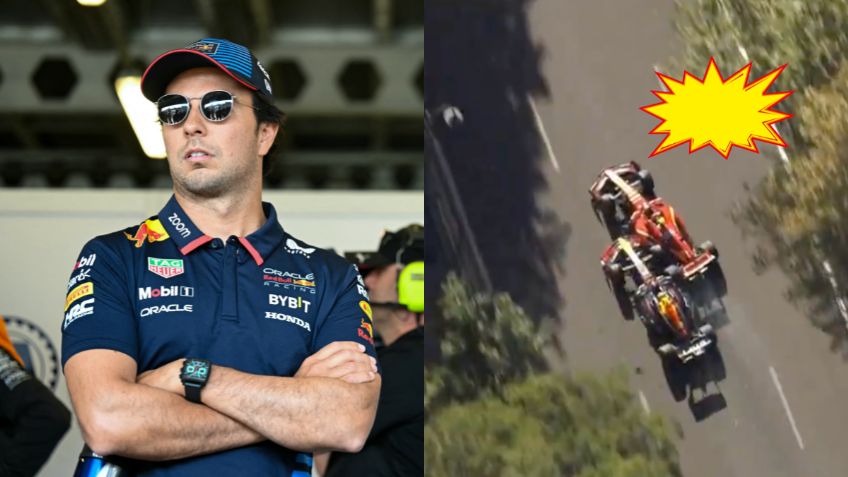 Así fue el fuerte choque de Checo Pérez con Carlos Sainz que lo obligó a abandonar GP de Azerbaiyán