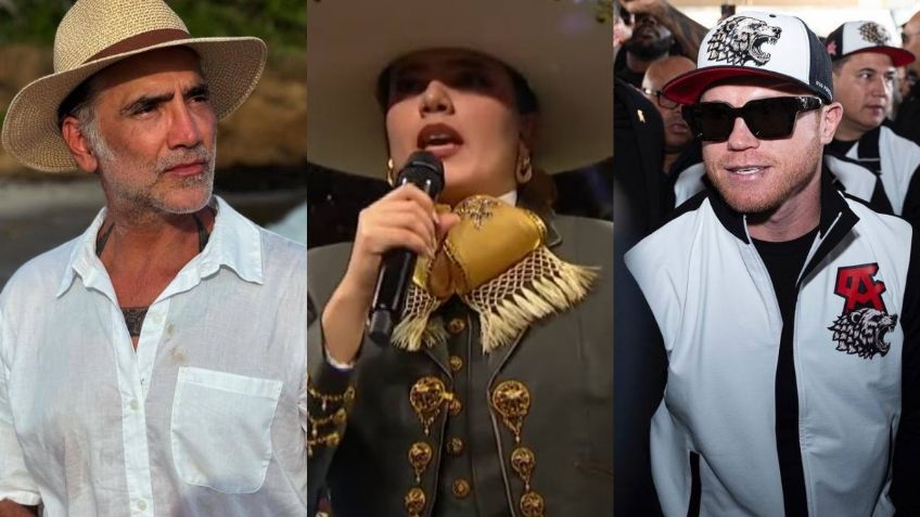 La REACCIÓN de Alejandro Fernández al error de Camila luego de cantar Himno en pelea de Canelo